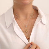 14K Gold Ball Urn Necklace