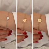 10K Gold Round Disc Urn Bracelet