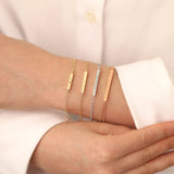 14K Gold Bar Urn Bracelet