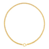 14k Gold | Wheat Chain Necklace with Sailor Clasp