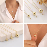 14K Gold Ball Urn Necklace