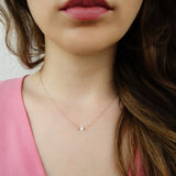 14k Gold | Minimal Turquoise Teardrop Necklace