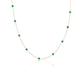 14k Gold | Green Jade Beaded Necklace