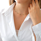 14k Gold | Green Jade Beaded Necklace