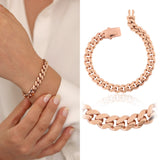 14k Gold | Heavy Cuban Chain Bracelet