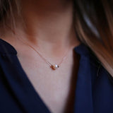 14k Gold | Minimal Round Pearl Necklace