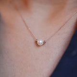 14k Gold | Minimal Round Pearl Necklace