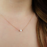 14k Gold | Minimal Round Pearl Necklace