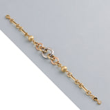 14k Gold | Multicolor Circle Link Bracelet