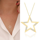 14k Gold | Polaris Star Pendant Necklace