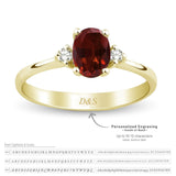 8k - 14k - 18k Gold | Teardrop Cut Red Ruby Ring with Diamonds