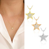 14K Gold | Star Zircon Charm Necklace