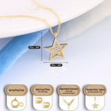 14K Gold | Star Zircon Charm Necklace