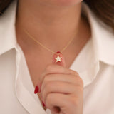 14K Gold | Star Zircon Charm Necklace