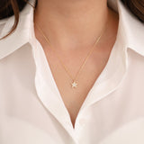 14K Gold | Star Zircon Charm Necklace