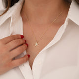 14K Gold | Star Zircon Charm Necklace