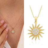 14k Gold | Sunshine Pendant Necklace