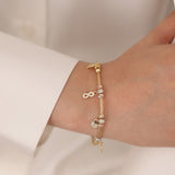 14k Gold | Charm & Franco Mesh Chain Bracelet