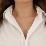 14k Gold | White Opal Round Beaded Necklace