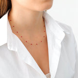 14k Gold | Red Jade Beaded Necklace