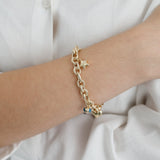 14K Gold | Evil Eye & Charm Bracelet