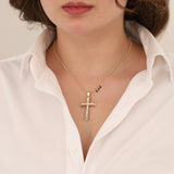 14k Gold | Puffy Crucifix Necklace