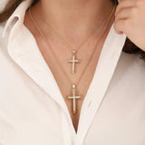 14k Gold | Puffy Crucifix Necklace