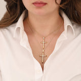 14k Gold | 3D Thick Cross Necklace