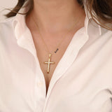 14k Gold | 3D Thick Cross Necklace