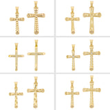 14k Gold | 3D Thick Cross Necklace