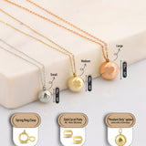 10k Gold | Ball Cremation Urn / Ash Holder Necklace