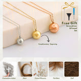 10k Gold | Ball Cremation Urn / Ash Holder Necklace