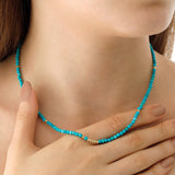 14k Gold | Turquoise Beaded Necklace