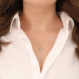 14k Gold | Aquamarine North Star Necklace