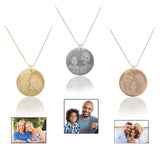 14k Gold | Photo/Portrait Engraved Disc Necklace