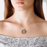 14k Gold | Photo/Portrait Engraved Disc Necklace