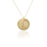 14k Gold | Photo/Portrait Engraved Disc Necklace