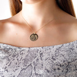 14k Gold | Photo/Portrait Engraved Disc Necklace