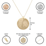 14k Gold | Photo/Portrait Engraved Disc Necklace