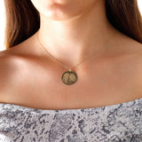 14k Gold | Photo/Portrait Engraved Disc Necklace