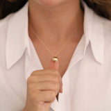 10k Gold | Teardrop Cremation Urn / Ash Holder Necklace