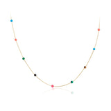 14k Gold | Mix Natural Stone Beaded Necklace