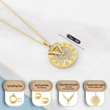 14k Gold | Zodiac Rotating Disc Diamond Necklace