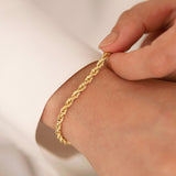 14k Gold | Rope Chain Bracelet