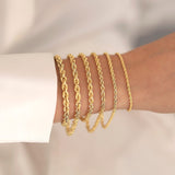 14k Gold | Rope Chain Bracelet