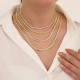 14k Gold | Herringbone Chain Necklace