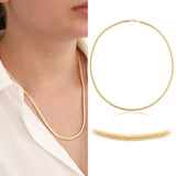 14k Gold | Herringbone Chain Necklace