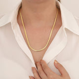 14k Gold | Herringbone Chain Necklace