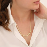 14k Gold | Herringbone Chain Necklace