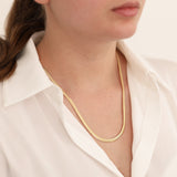 14k Gold | Herringbone Chain Necklace